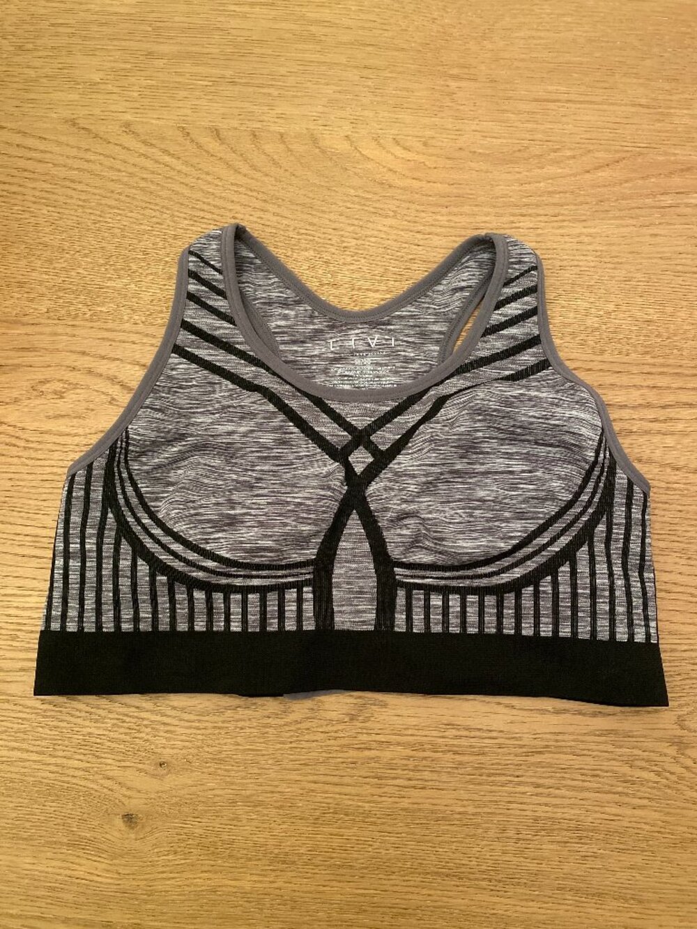 LIVI Wireless Medium-Impact Seamless Sports Bra Size 18/20 Gray Lane Bryant
